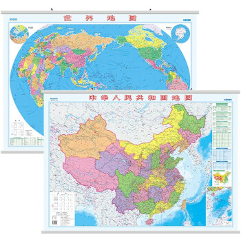 【加厚升级】2023年新版 中国地图和世界地图挂图 1.1米防水高清墙贴 下载
