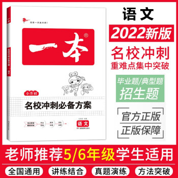 一本名校冲刺必备方案语文 小升初语文毕业总复习小考模拟测试训练真题2022全国通用版 下载