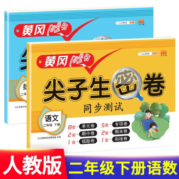 二年级下册试卷人教版语文+数学黄冈尖子生密卷期中期末冲刺100分单元专项测试卷全套 下载