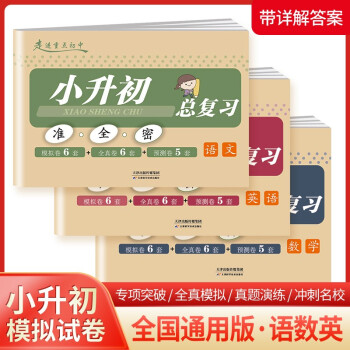 小升初总复习测试卷 数学英语语文（3套）全套模拟试卷必刷题总复习同步练习 下载