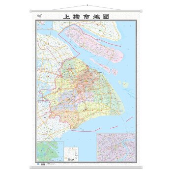 上海市地图挂图（1.1米*0.8米 专业挂图 无拼缝）